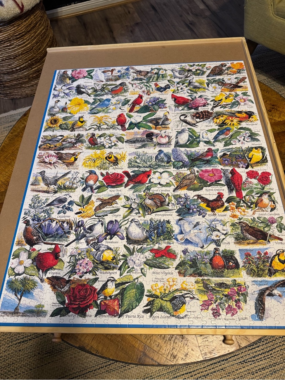 White mountain state birds & flowers puzzle